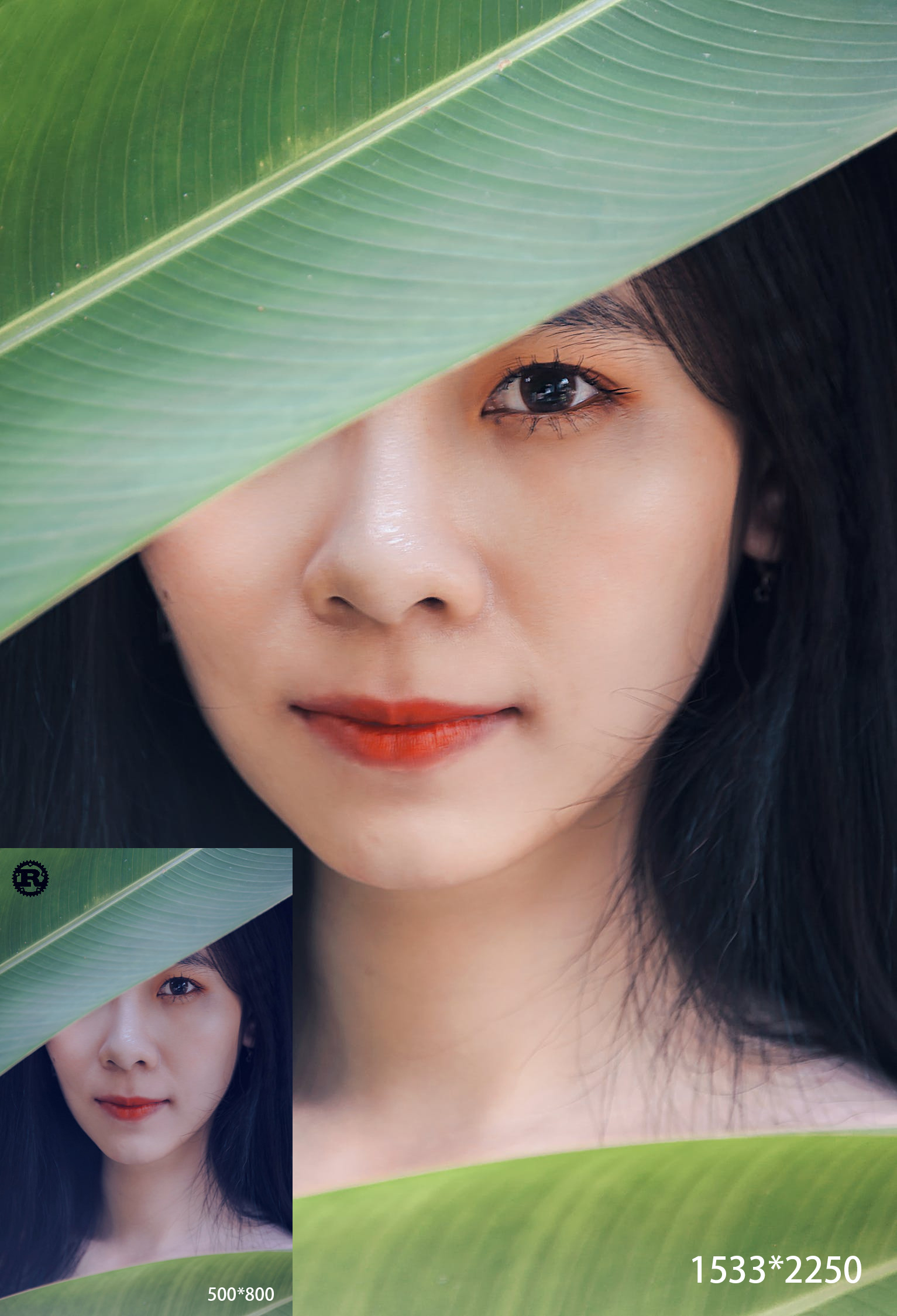 方便看对比效果,把两张图拼到一起了